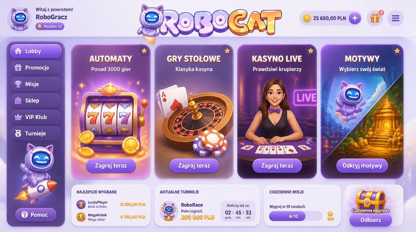 różnorodne gry: sloty, live, stoły, klasyczne i nowoczesne style